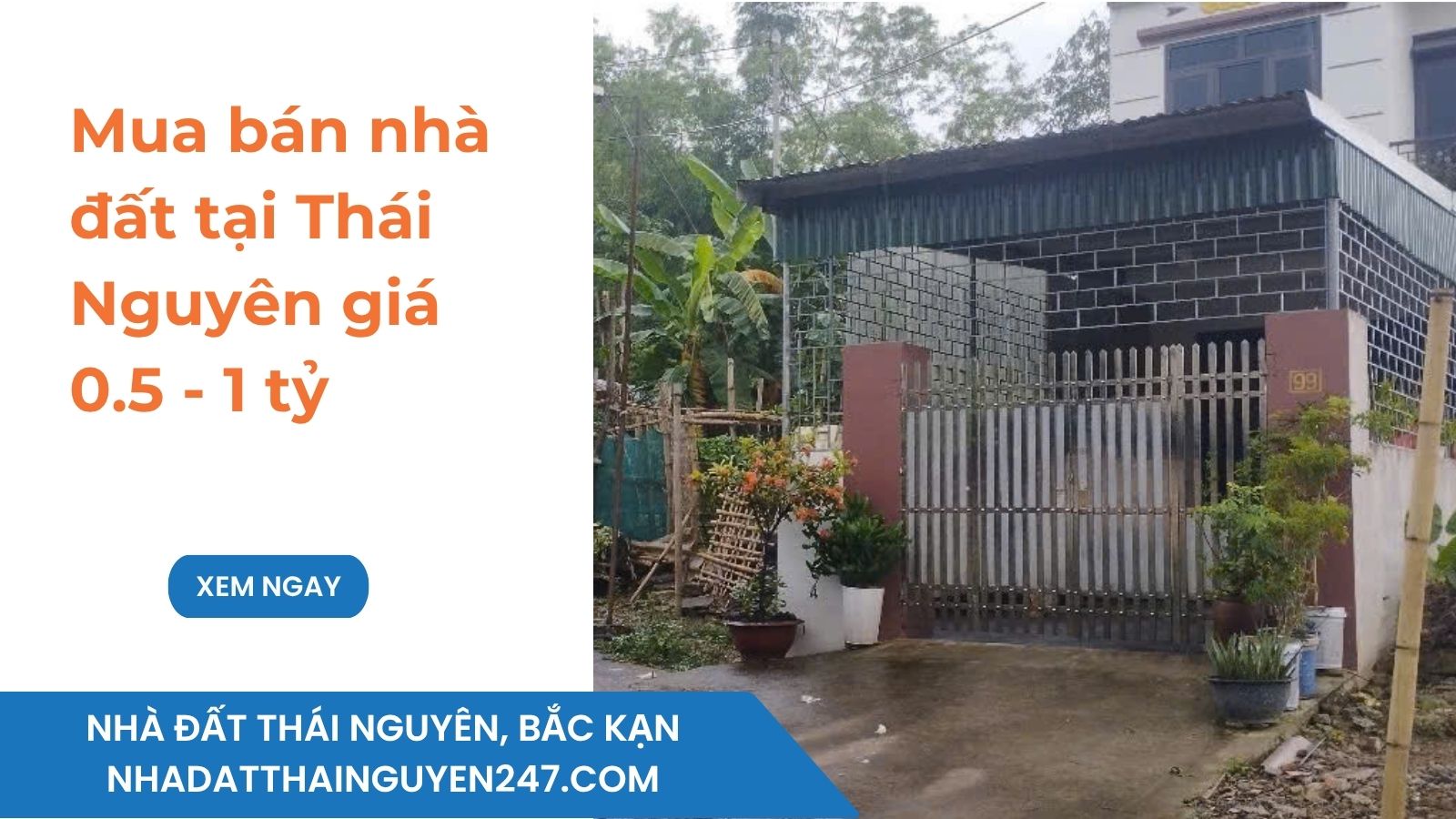 Mua bán nhà đất tại Thái Nguyên giá 0.5 - 1 tỷ