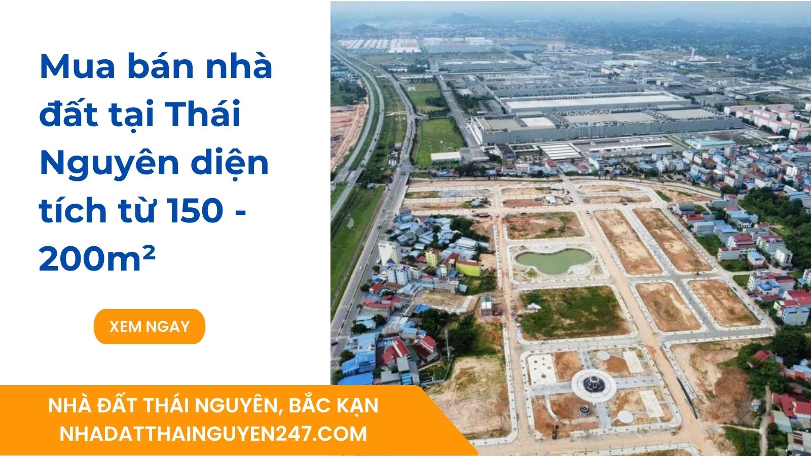 Mua bán nhà đất tại Thái Nguyên diện tích từ 150 - 200m²