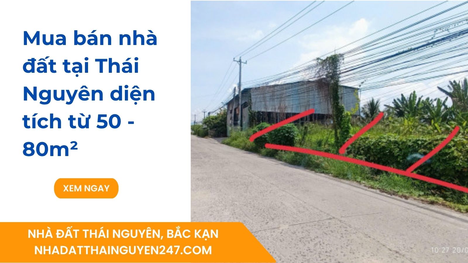 Mua bán nhà đất tại Thái Nguyên diện tích từ 50 - 80m²