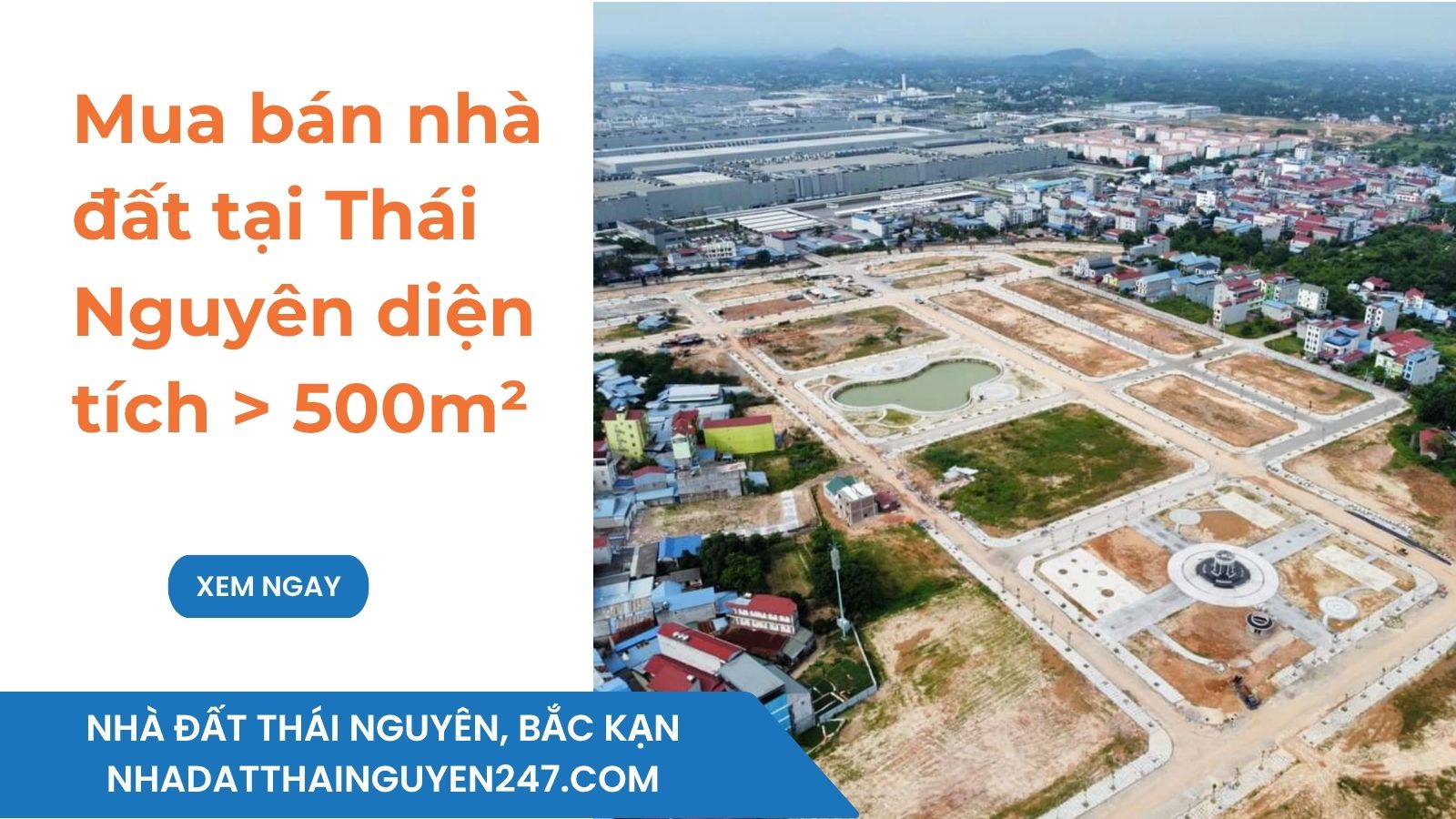 Mua bán nhà đất tại Thái Nguyên diện tích > 500m²