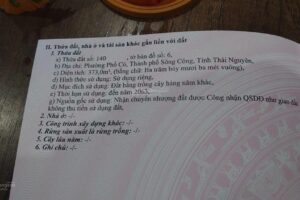 Bán đất phường phố cò sông công Thái Nguyên giá tốt
