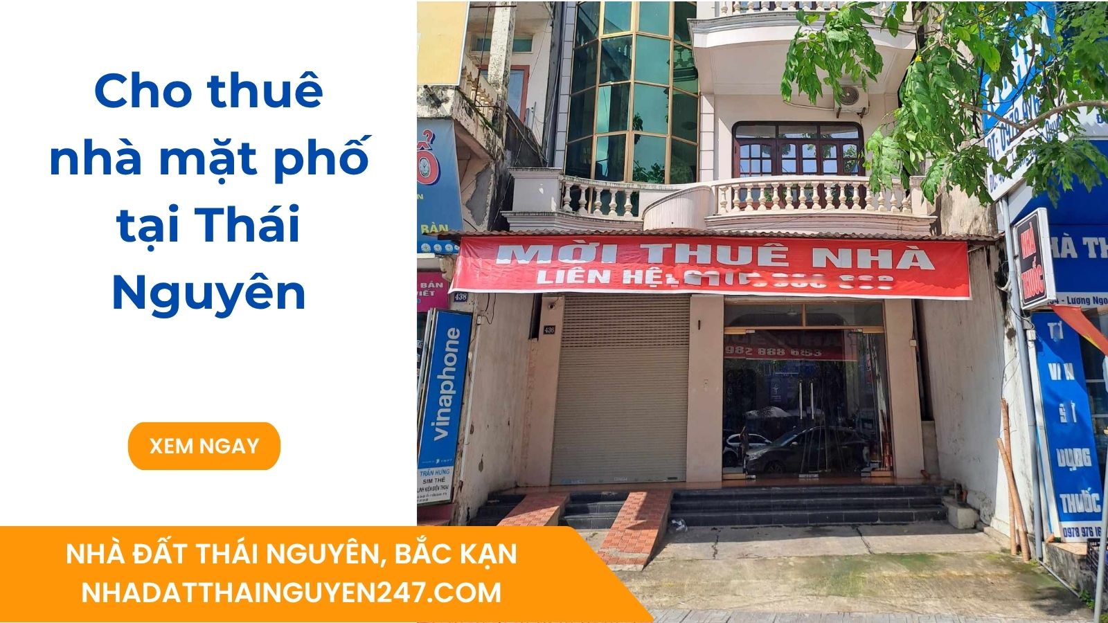Cho thuê nhà mặt phố tại Thái Nguyên
